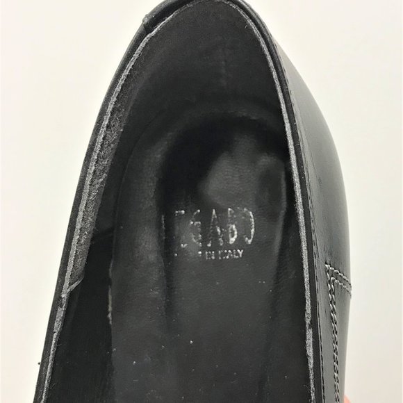 Pegabo 3.5" Black Leather High Heels Made in Italy Size 40 - Picture 6 of 7